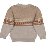 Wheat Jacquard Pullover Elias Knitted Tops 3229 warm grey melange