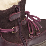 Wheat Footwear Kaya Lace Tex Bootie Winter Footwear 3118 eggplant