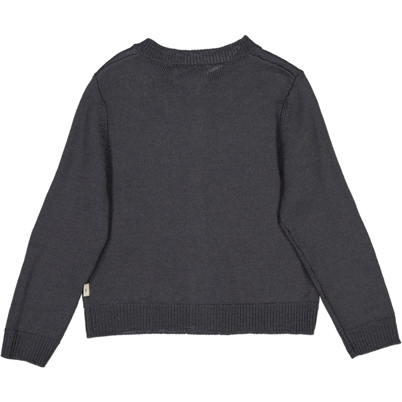 Wheat Knit Cardigan Acorn Knitted Tops 0033 black granite
