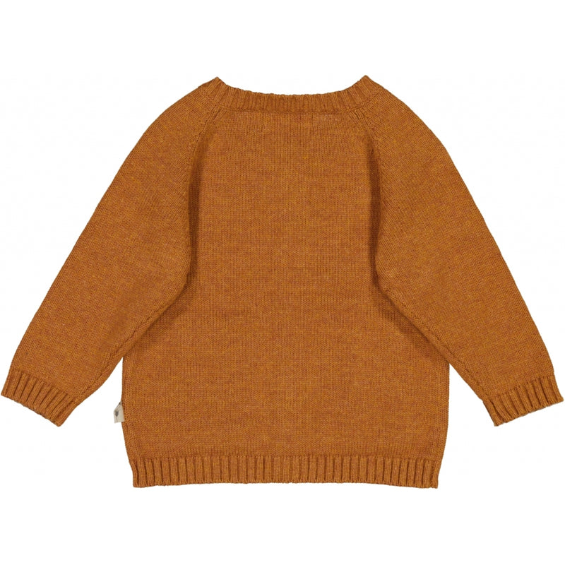 Wheat Knit Cardigan Classic Knitted Tops 3025 cinnamon melange