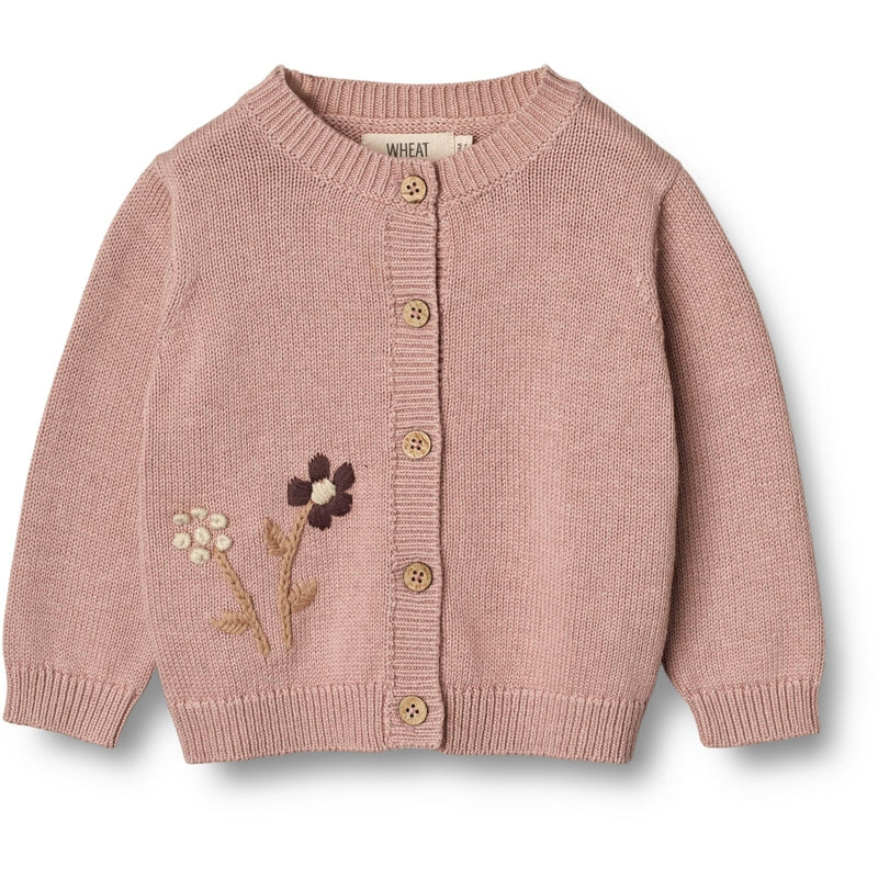 Wheat Knit Cardigan Ella Knitted Tops 2026 rose