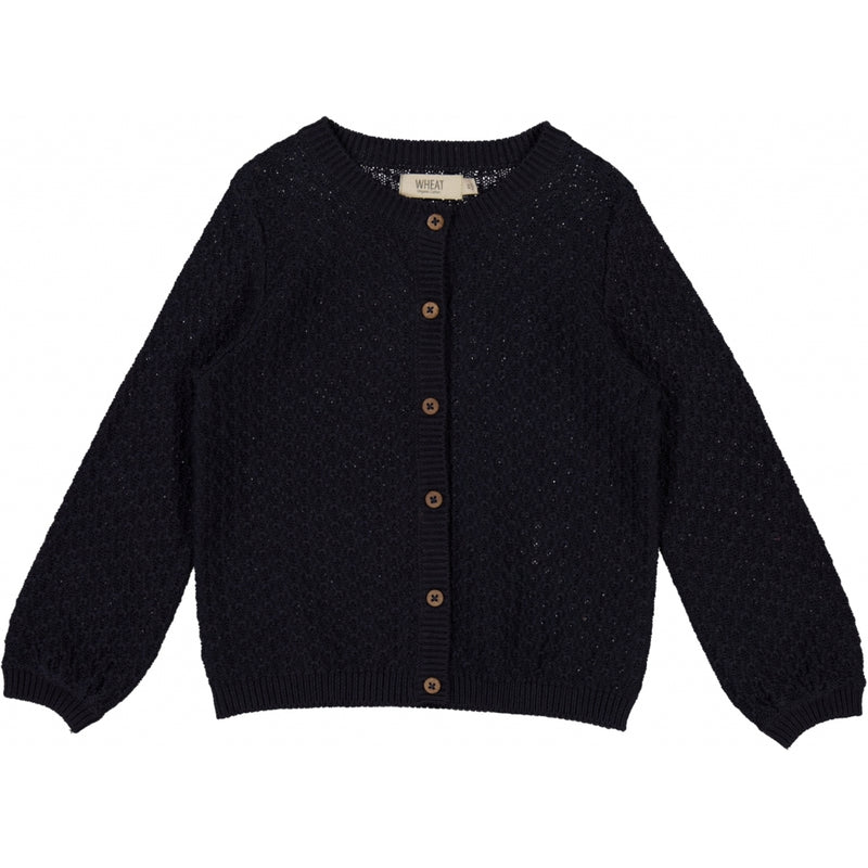 Wheat Knit Cardigan Magnella Knitted Tops 1378 midnight blue