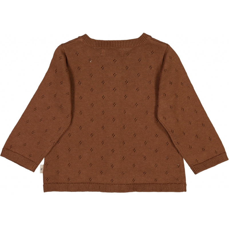 Wheat Knit Cardigan Maia Knitted Tops 3520 dry clay