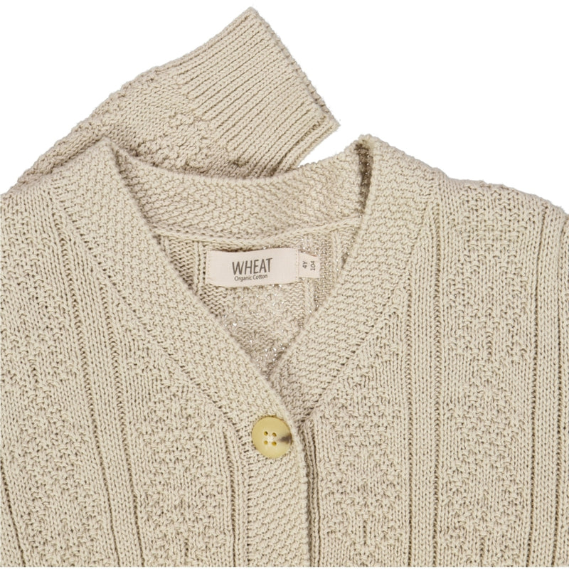 Wheat Knit Cardigan Perle Knitted Tops 3140 fossil