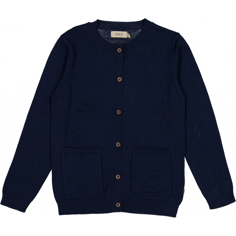 Wheat Knit Cardigan Skye Knitted Tops 1432 navy 