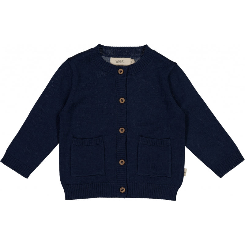 Wheat Knit Cardigan Skye Knitted Tops 1432 navy 