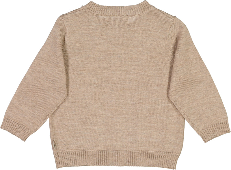 Wheat Knit Cardigan Skye Knitted Tops 3204 khaki melange
