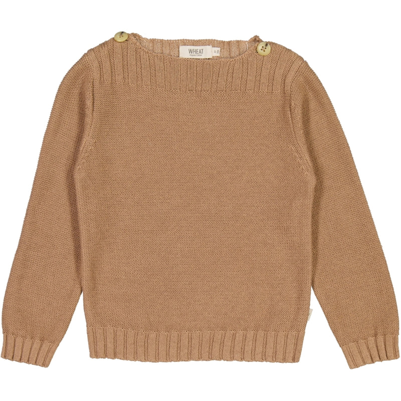Wheat Knit Pullover Mingo Knitted Tops 3320 affogato
