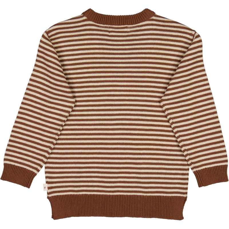 Wheat Knit Pullover Morgan Knitted Tops 3525 dry clay stripe