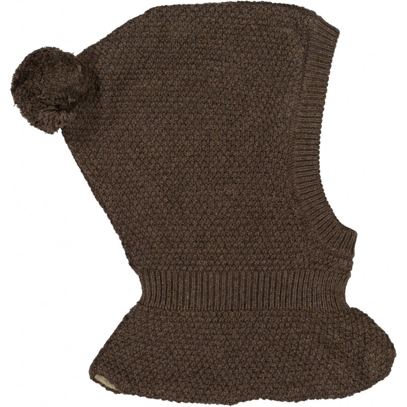 Wheat Outerwear Knitted Balaclava Pomi Outerwear acc. 3015 brown melange