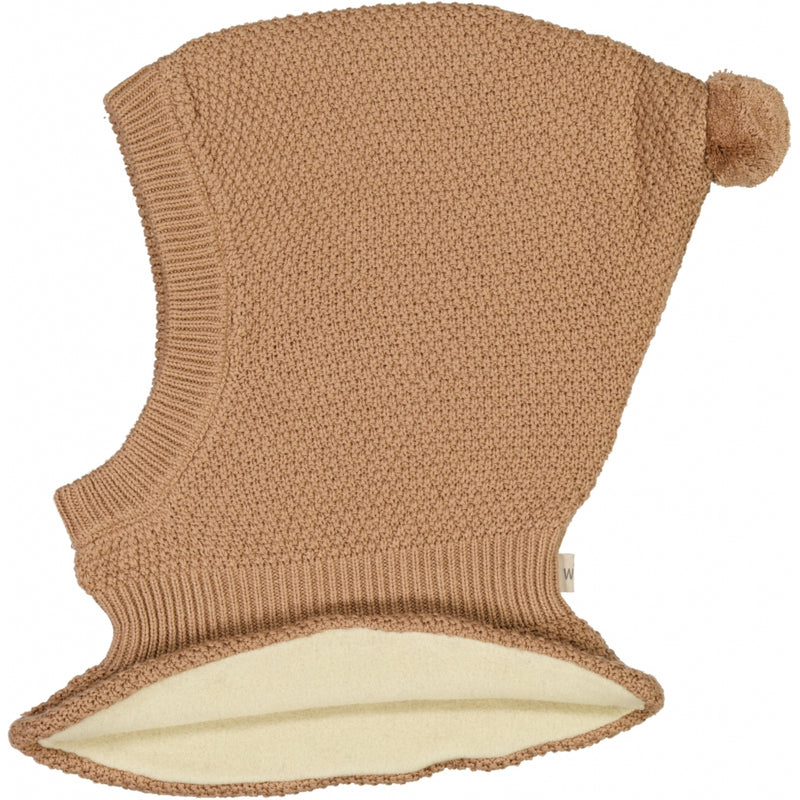 Wheat Outerwear Knitted Balaclava Pomi Outerwear acc. 3320 affogato