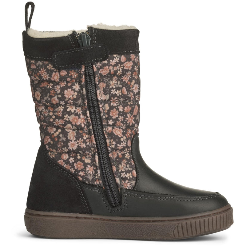 Wheat Footwear Koa High Tex Inside Zip Winter Footwear 0034 black granite winter flowers