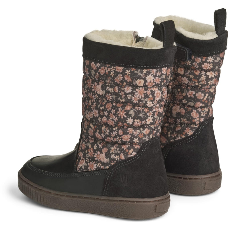 Wheat Footwear Koa High Tex Inside Zip Winter Footwear 0034 black granite winter flowers
