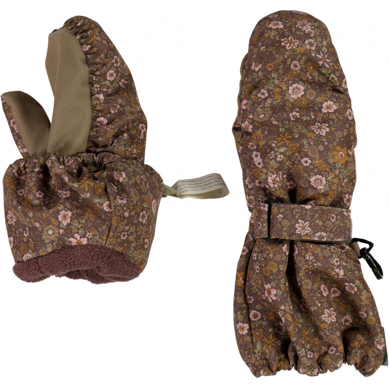Wheat Outerwear Mittens Tech Outerwear acc. 3122 eggplant flowers