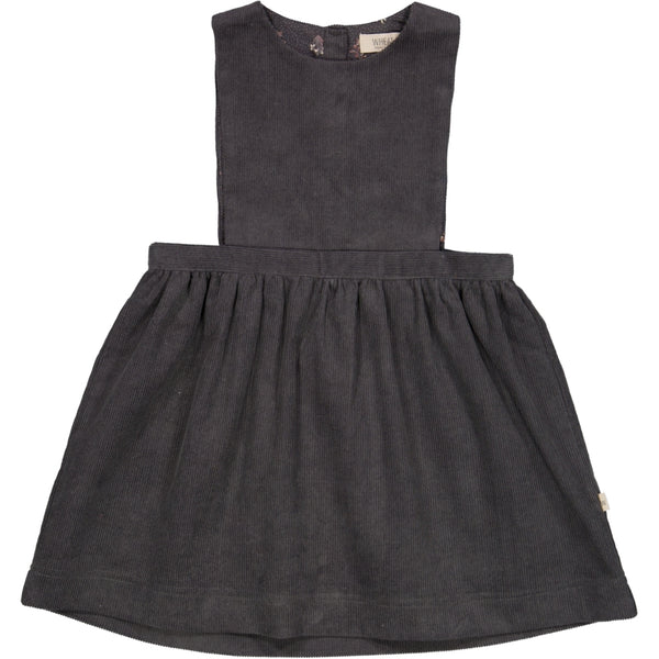 Girls black cord pinafore shop