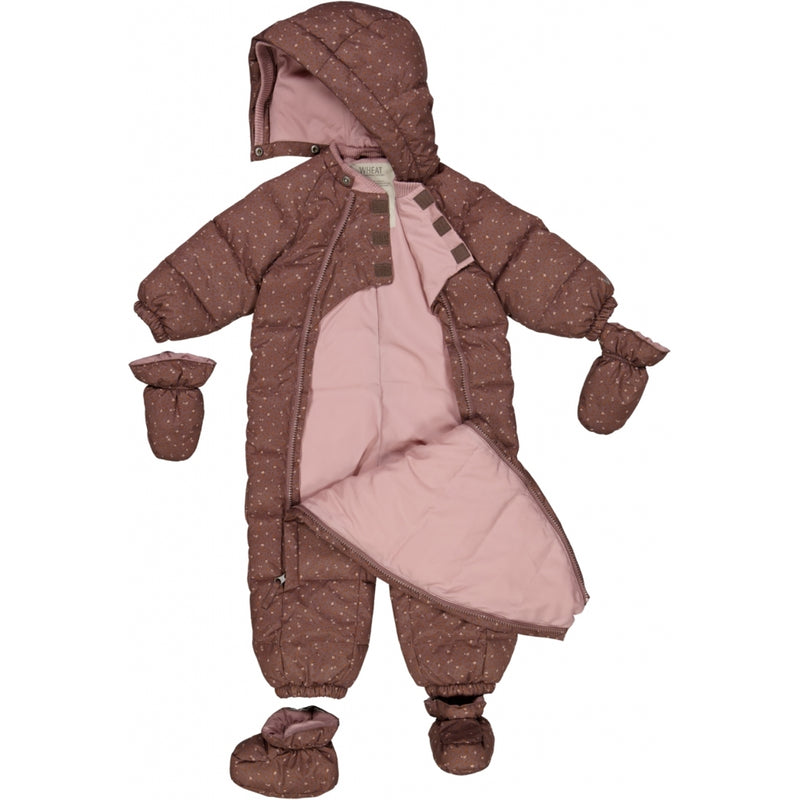 Wheat Outerwear Puffer Baby Suit Snowsuit 2449 powder plum dots