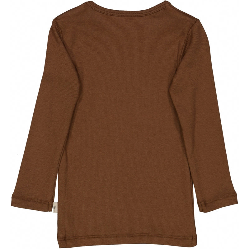 Wheat Rib T-Shirt LS Jersey Tops and T-Shirts 3201 walnut