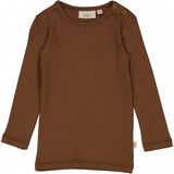 Wheat Rib T-Shirt LS Jersey Tops and T-Shirts 3201 walnut