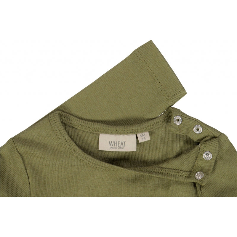 Wheat Rib T-Shirt LS Jersey Tops and T-Shirts 4099 winter moss
