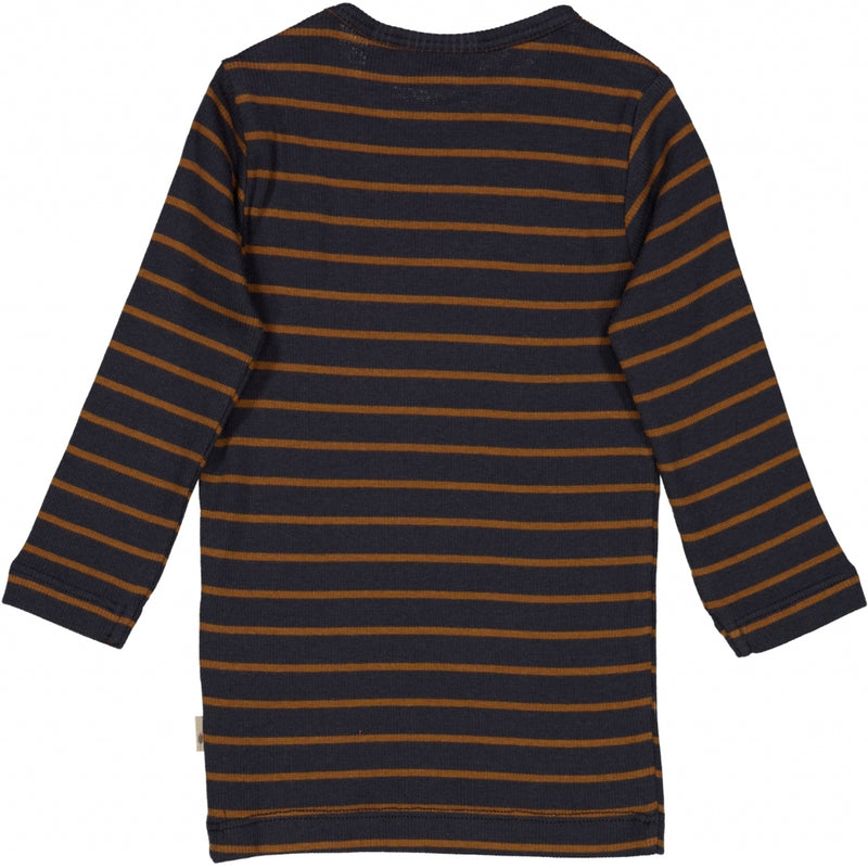 Wheat Rib T-Shirt LS Jersey Tops and T-Shirts 1397 midnight blue stripe