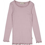 Wheat Rib T-Shirt Lace LS Jersey Tops and T-Shirts 1149 dusty lavender