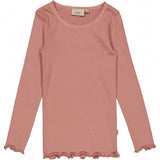 Wheat Rib T-Shirt Lace LS Jersey Tops and T-Shirts 2112 rose cheeks