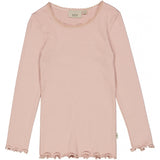 Wheat Rib T-Shirt Lace LS Jersey Tops and T-Shirts 2487 rose powder