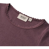 Wheat Rib T-Shirt Lace LS Jersey Tops and T-Shirts 3374 soft eggplant