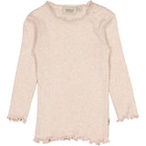 Wheat Rib T-Shirt Lace LS Jersey Tops and T-Shirts 2445 rose melange