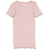 Wheat Rib T-Shirt Lace SS Jersey Tops and T-Shirts 2433 powder rose 