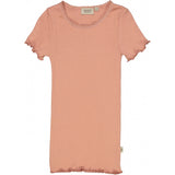 Wheat Rib T-Shirt Lace SS Jersey Tops and T-Shirts 3045 cameo brown