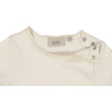 Wheat Rib T-Shirt Lace SS Jersey Tops and T-Shirts 3129 eggshell 