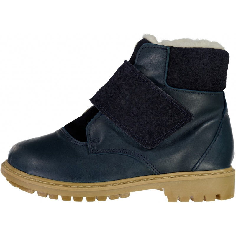 Wheat Footwear Sigge Print Velcro Boot Winter Footwear 1432 navy 