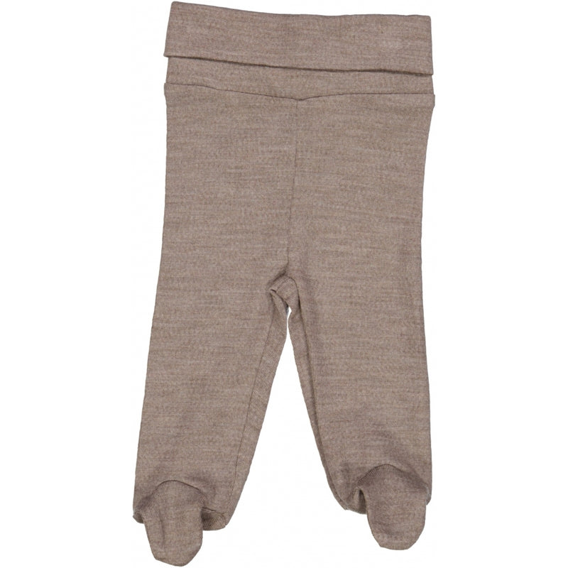 Rib Fold Over Pants - Grey Melange
