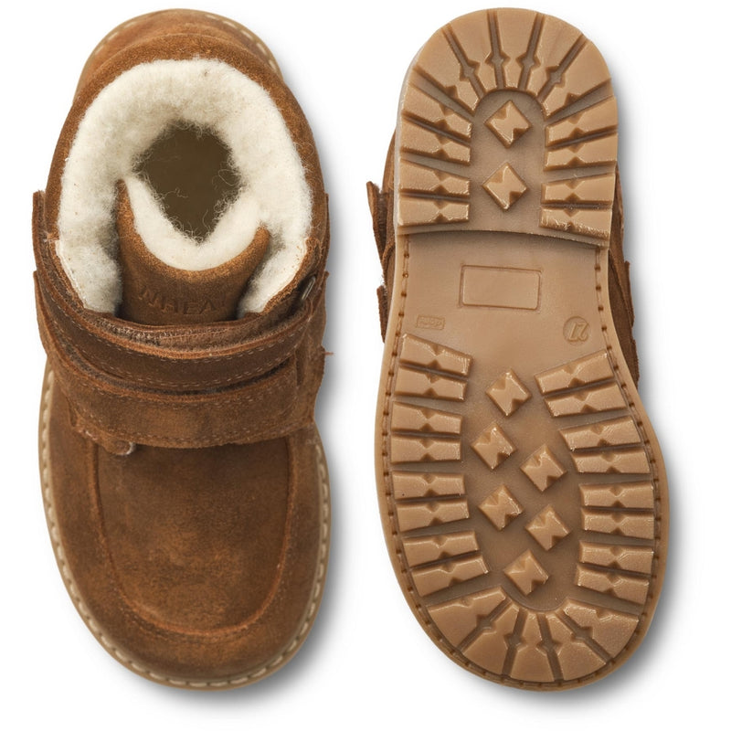 Wheat Footwear Stewie Tex Velcro Artisan Suede Winter Footwear 3002 bark brown