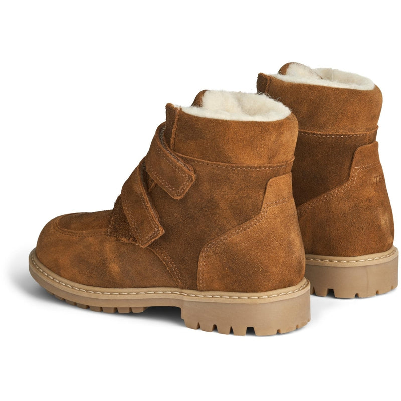 Wheat Footwear Stewie Tex Velcro Artisan Suede Winter Footwear 3002 bark brown