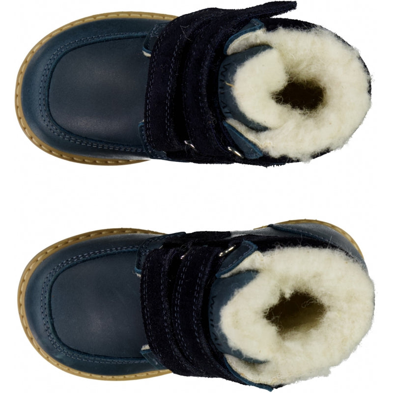 Wheat Footwear Stewie Tex Velcro Boot Winter Footwear 1432 navy
