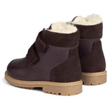 Wheat Footwear Stewie Tex Velcro Leather Winter Footwear 3118 eggplant
