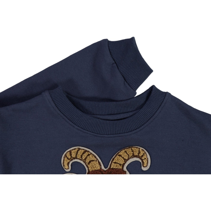 Wheat Main Sweatshirt Goat Terry Badge Sweatshirts 1451 sea storm