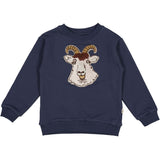 Wheat Main Sweatshirt Goat Terry Badge Sweatshirts 1451 sea storm