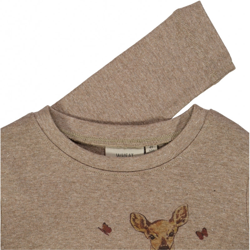 Wheat T-Shirt Deer Jersey Tops and T-Shirts 3204 khaki melange