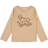 Wheat T-Shirt Dog Embroidery Jersey Tops and T-Shirts 3320 affogato