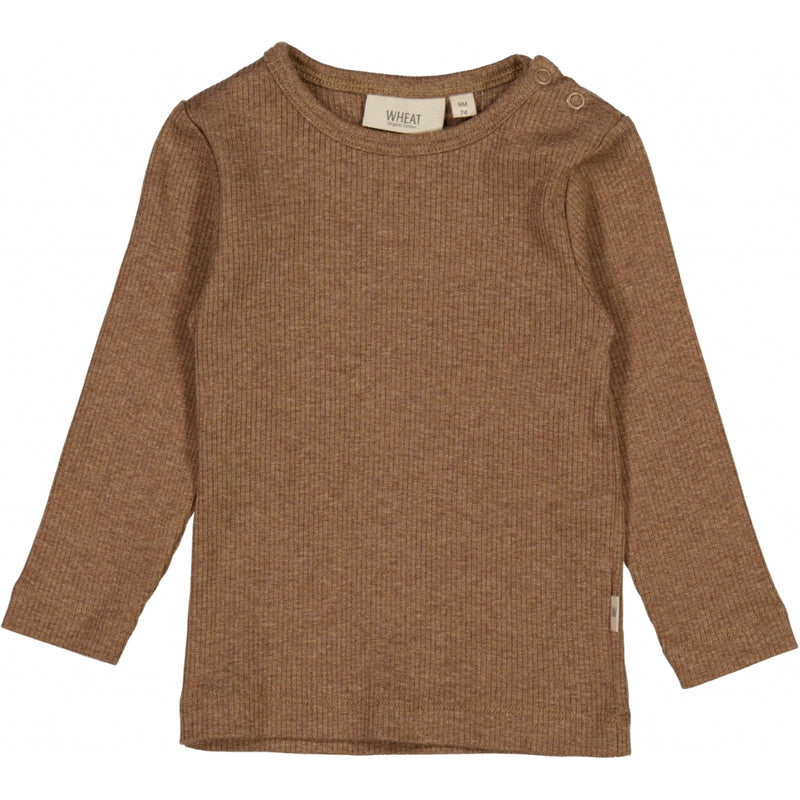 Wheat T-Shirt Nor LS Jersey Tops and T-Shirts 3303 coffee melange