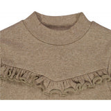 Wheat T-Shirt Rib Ruffle Jersey Tops and T-Shirts 3204 khaki melange