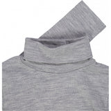 Wheat Wool T-Shirt Roll Neck Wool Jersey Tops and T-Shirts 0224 melange grey 