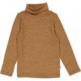 Wheat Wool T-Shirt Roll Neck Wool Jersey Tops and T-Shirts 3510 clay melange
