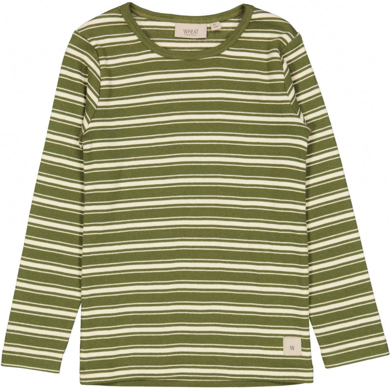Wheat T-Shirt Striped LS Jersey Tops and T-Shirts 4099 winter moss