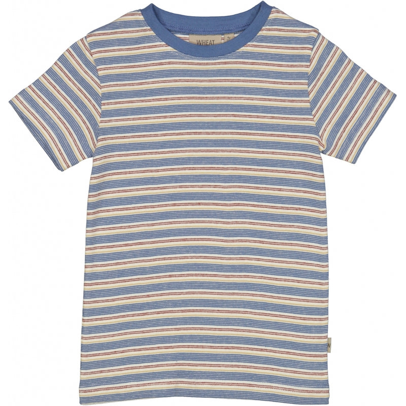 Wheat T-Shirt Wagner SS Jersey Tops and T-Shirts 9087 bluefin multi stripe