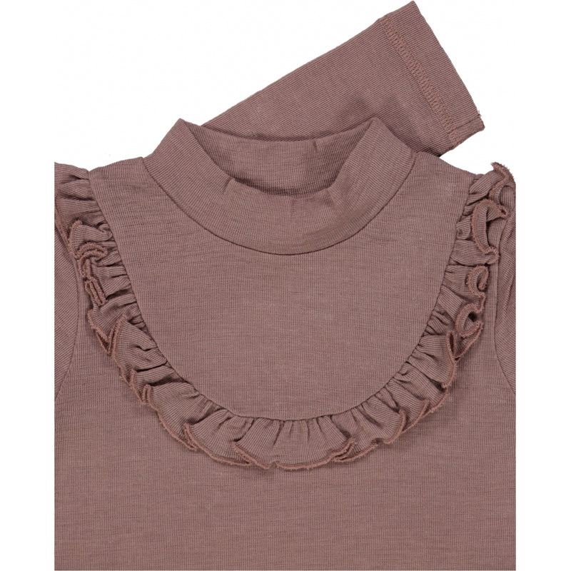 Wheat Wool T-shirt Wool Ruffle LS Jersey Tops and T-Shirts 1239 dusty lilac