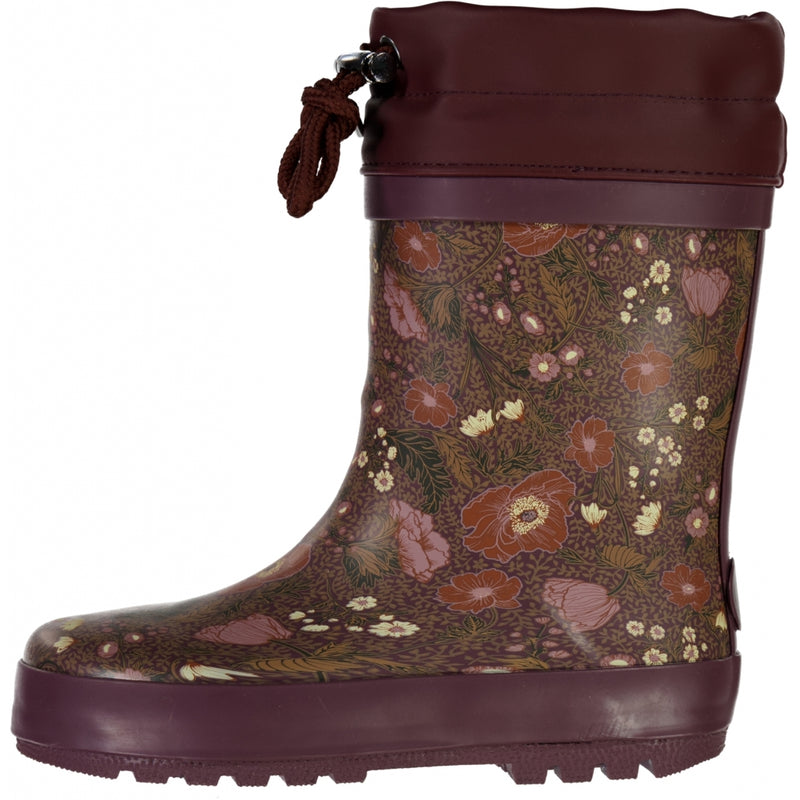 Wheat Footwear Thermo Rubber Boot Rubber Boots 2753 maroon flowers